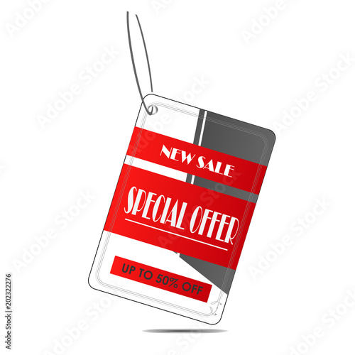 new sale special offer price tag sticker label banner web isolated