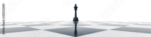 black king on a chess board photo