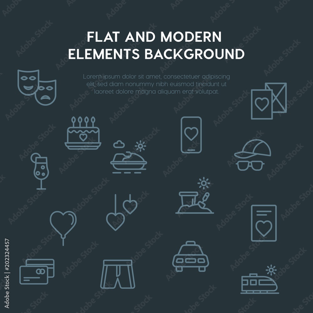 travel, valentine outline vector icons and elements background concept on dark background.Multipurpose use on websites, presentations, brochures and more travel, valentine outline vector icons and elements background concept on dark background.Multipurpose use on websites, presentations, brochures and more