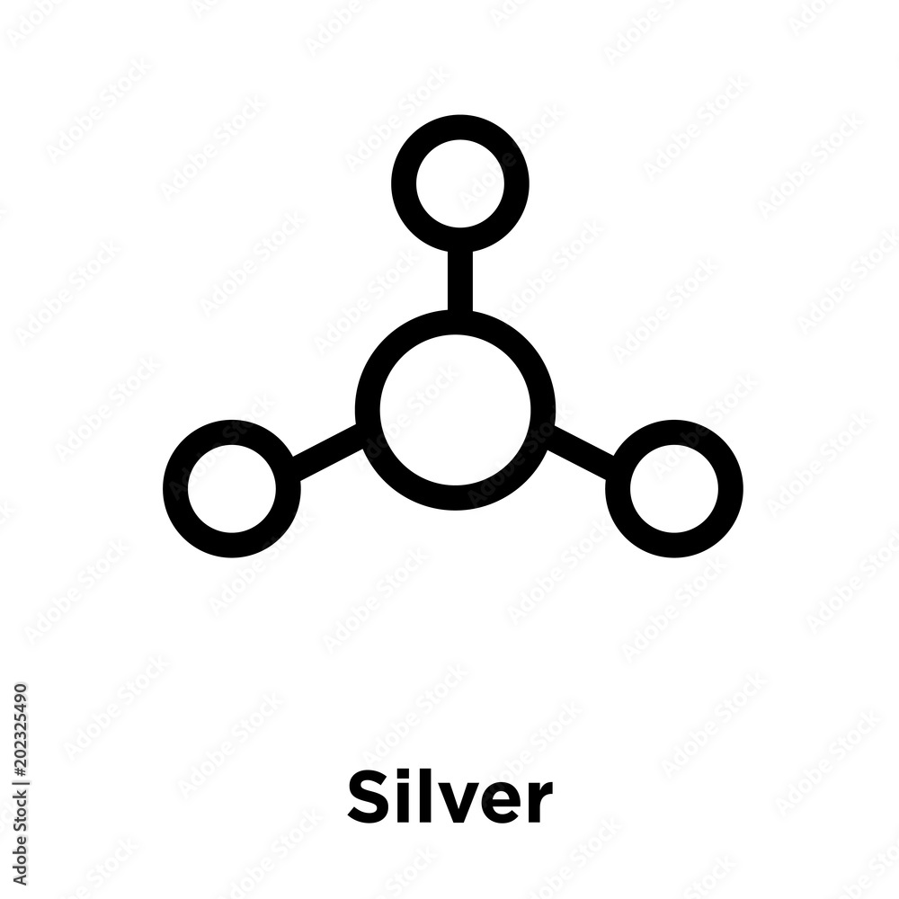 Silver icon isolated on white background Silver icon isolated on white background