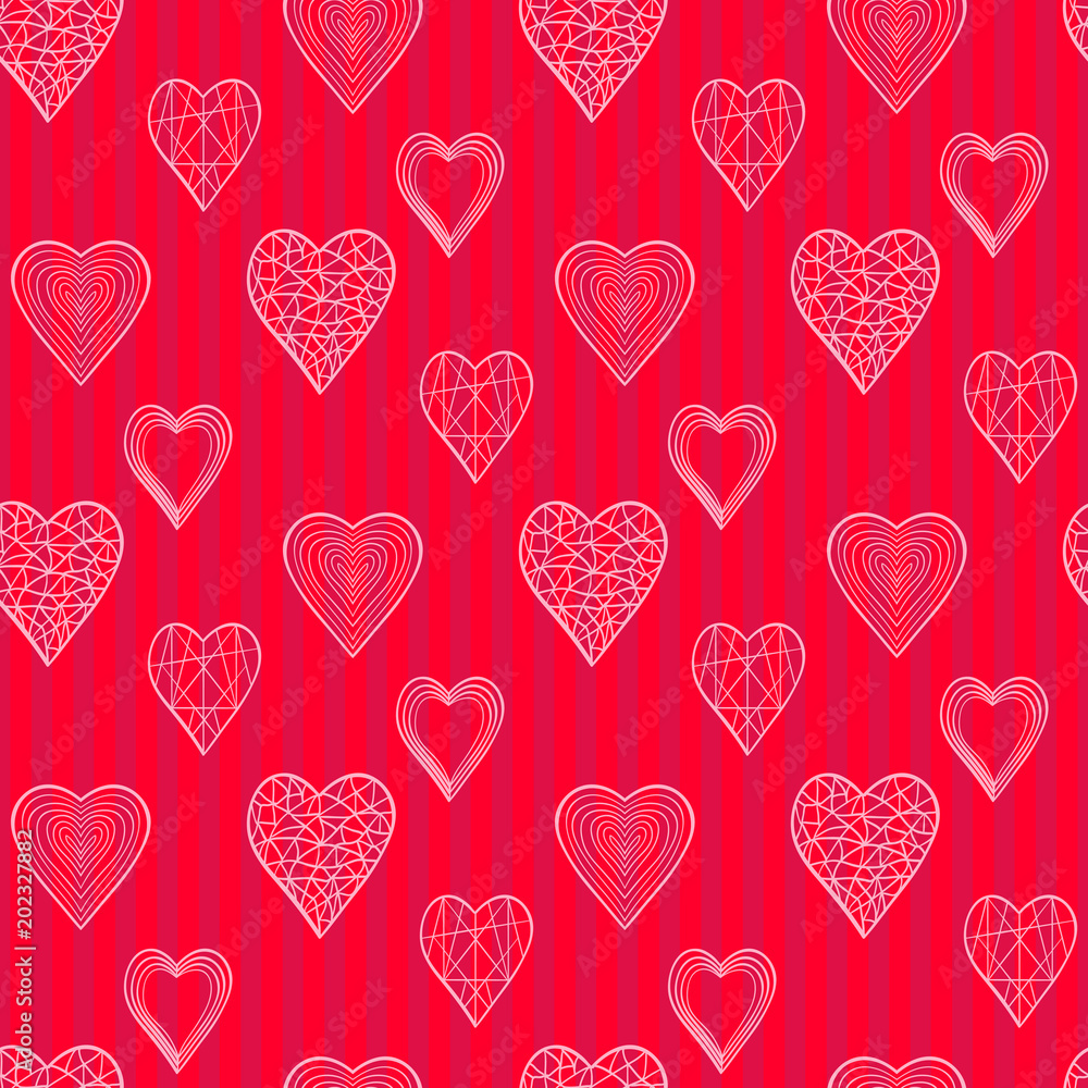 Vector pattern winth doodle hearts Vector pattern winth doodle hearts