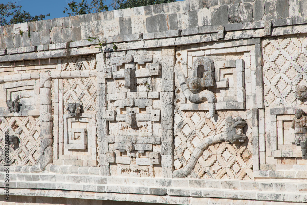 Uxmal, Pyramiden, Maya, Mayakultur, Mayastätte, Ruine, Tempel, Dschungel, Wald, Yucatan, Mexiko