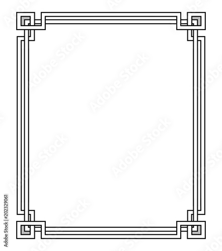 Isometric Geometric Frame Vector Illustration