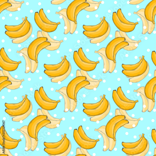 Banana pattern with polka dots