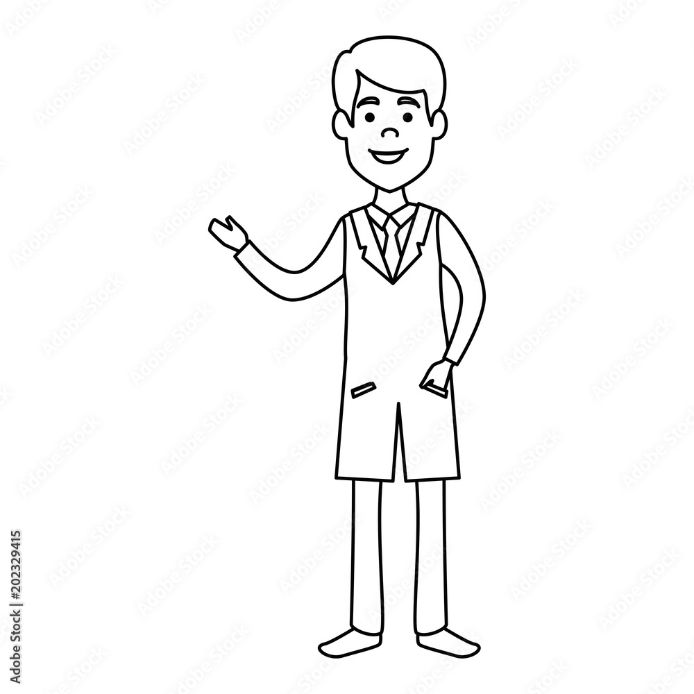 doctor professional avatar character vector illustration design