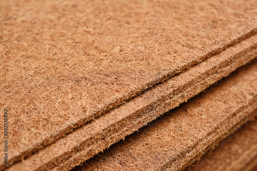 Ταπετσαρία coconut coir pressed at the factory