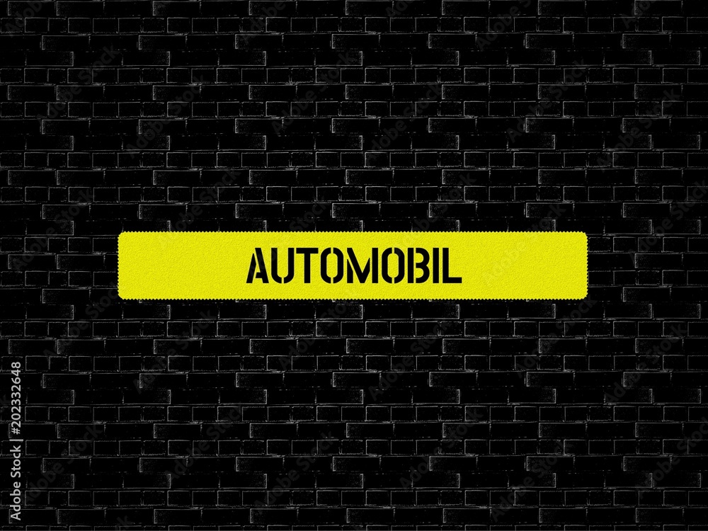 Fototapeta premium AUTOMOBIL - Bilder mit Wörtern aus dem Bereich Automobilindustrie, Wort, Bild, Illustration