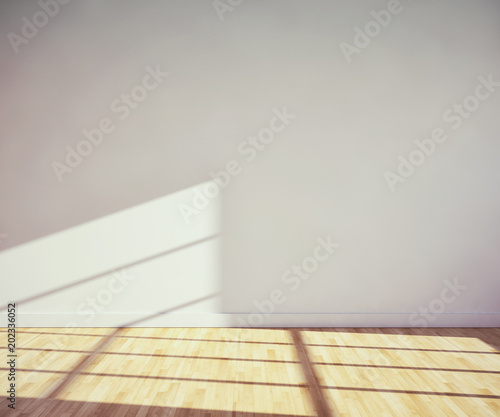 Modern bright interiors room 3D rendering illustration