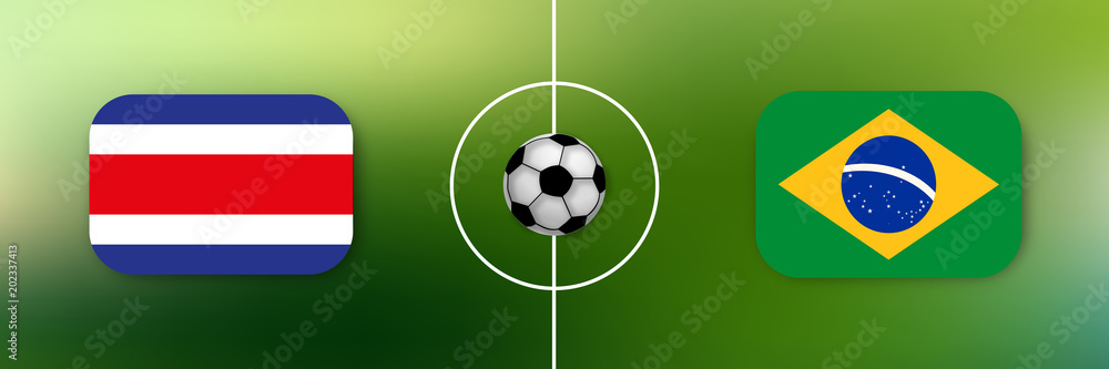 Fototapeta premium Fußball - Costa Rica gegen Brasilien