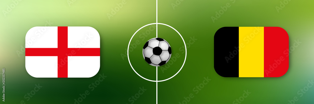 Fototapeta premium Fußball - England gegen Belgien
