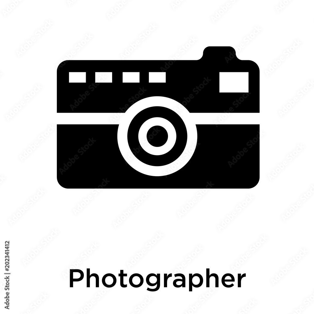 Photographer icon isolated on white background Photographer icon isolated on white background