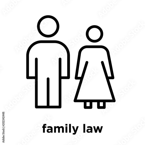 family law icon isolated on white background