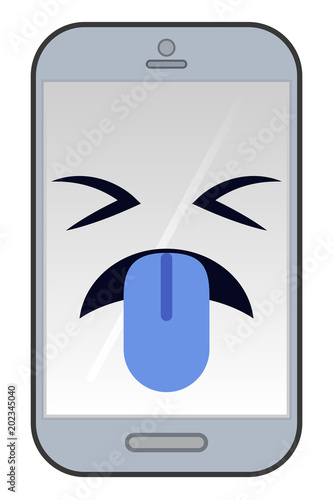 Smartphone Emoji angewidert