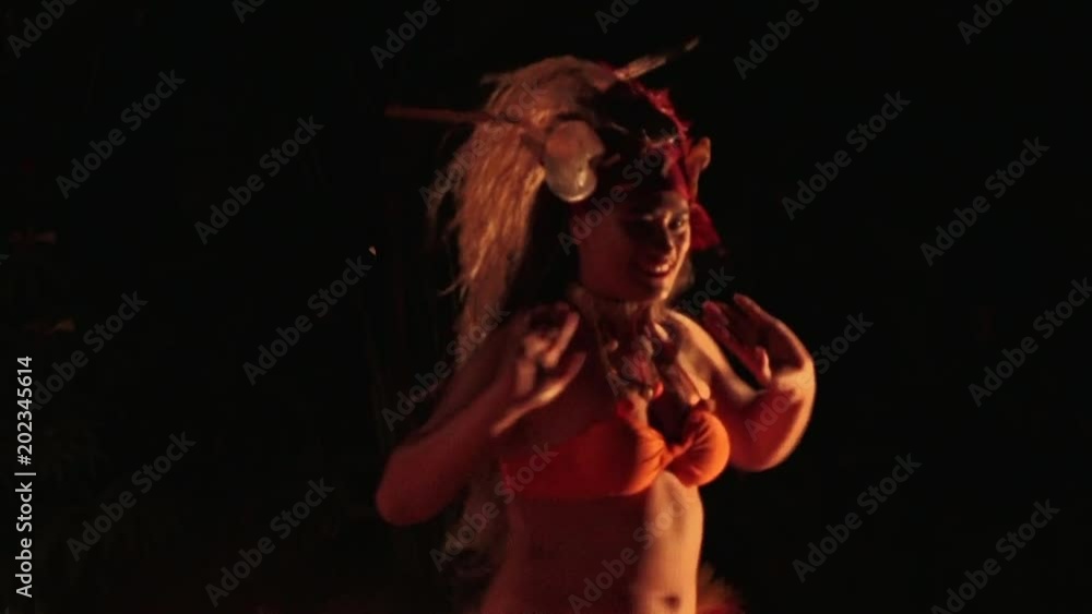 Pacific Islander woman dance in a cultural show in Rarotonga Cook Islands 01 Pacific Islander woman dance in a cultural show in Rarotonga Cook Islands 01