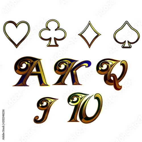Playing card suite grapics