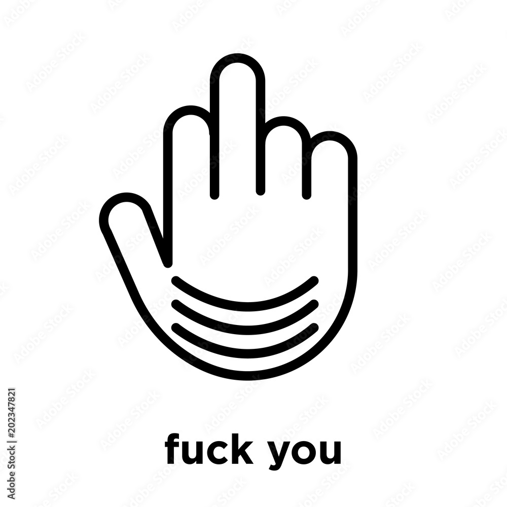 fuck you icon isolated on white background fuck you icon isolated on white background