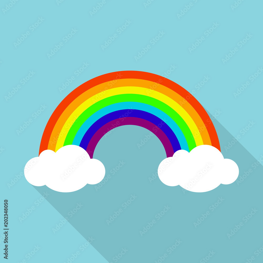 Rainbow icon. Flat illustration of rainbow vector icon for web Rainbow icon. Flat illustration of rainbow vector icon for web