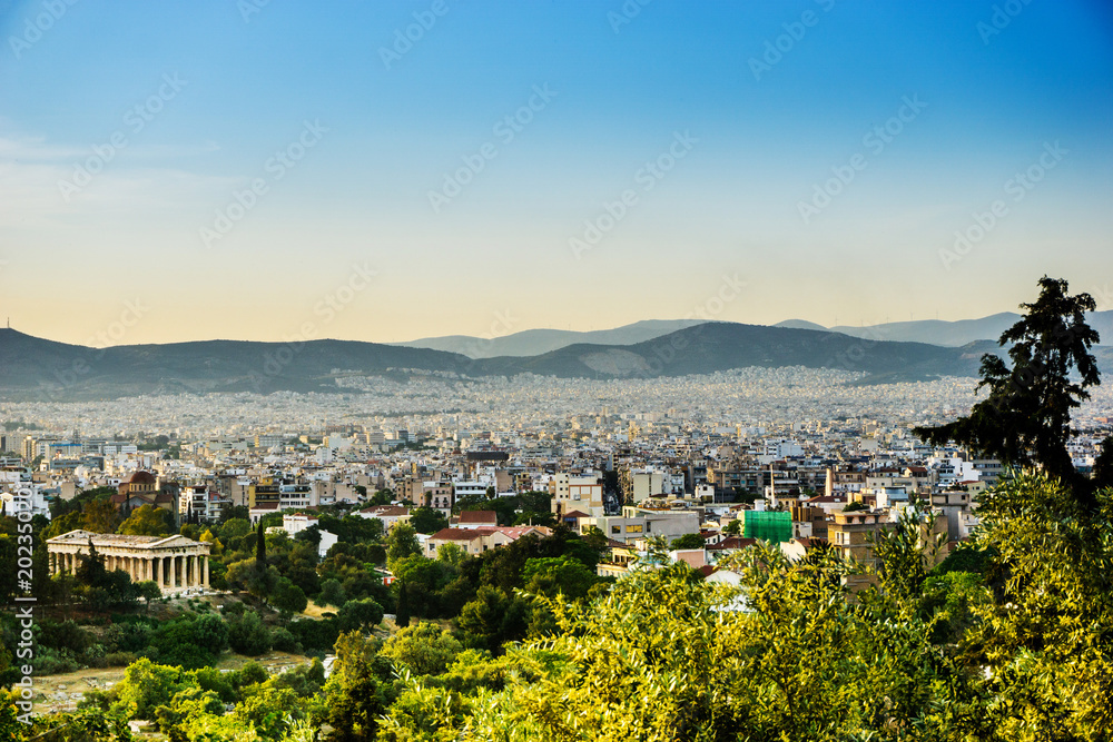 view of Buildings around Athens city, Greece