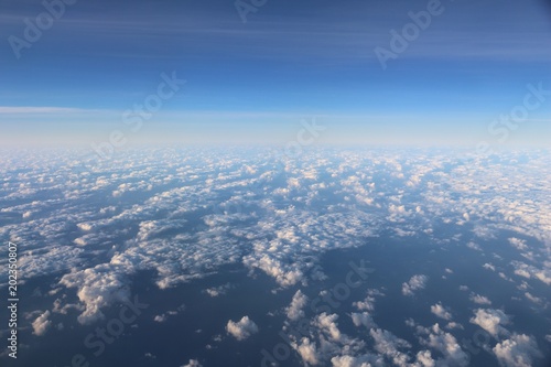 Aerial clouds view