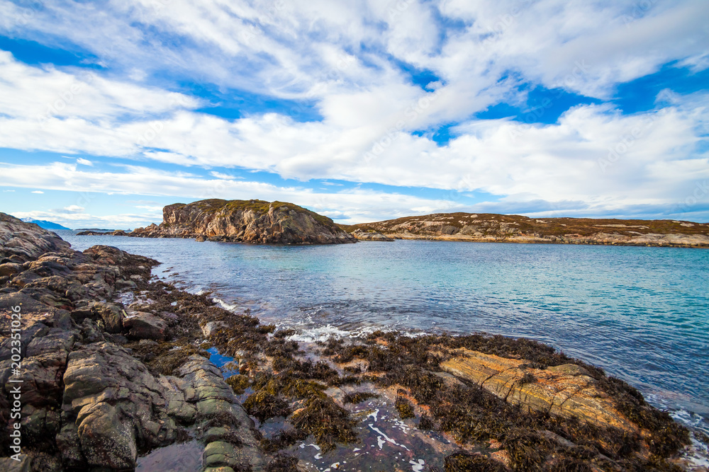 Obraz premium scenic fjord coastline in the south of Norway, Europe
