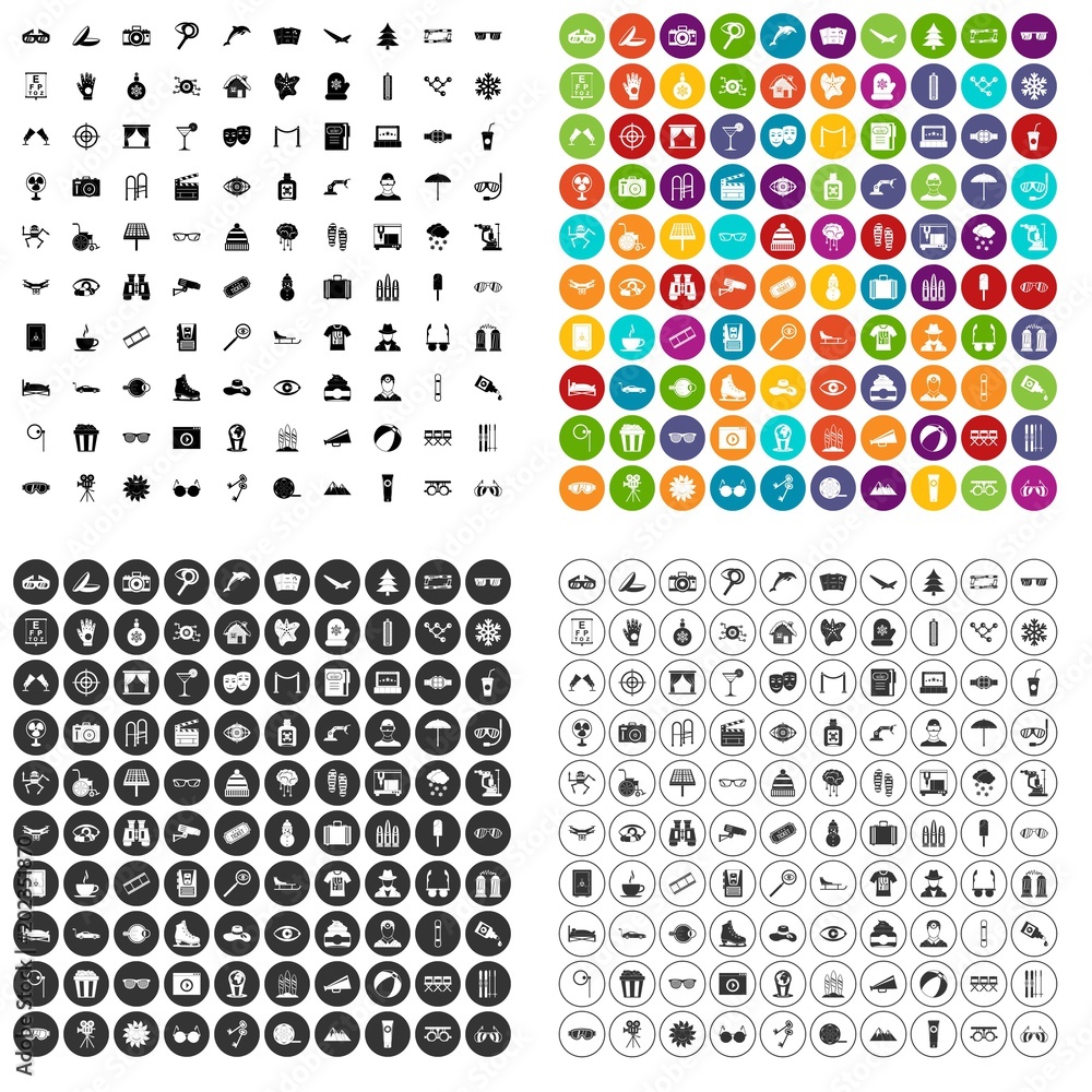 100 glasses icons set vector in 4 variant for any web design isolated on white 100 glasses icons set vector in 4 variant for any web design isolated on white