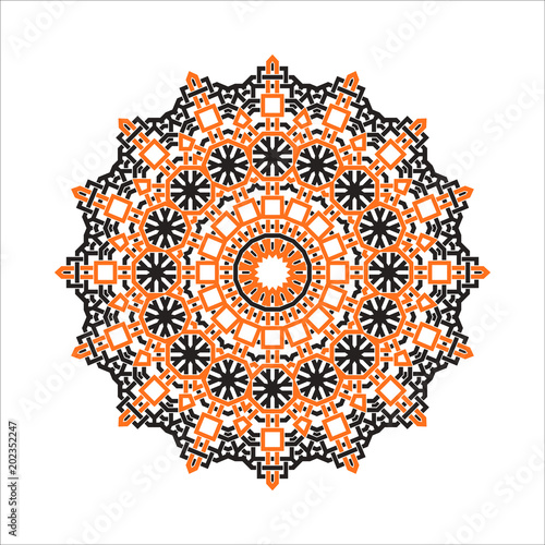 mandala Ornament background. Round Vintage decorative elements.