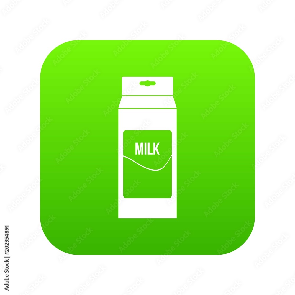 Milk icon digital green for any design isolated on white vector illustration Milk icon digital green for any design isolated on white vector illustration