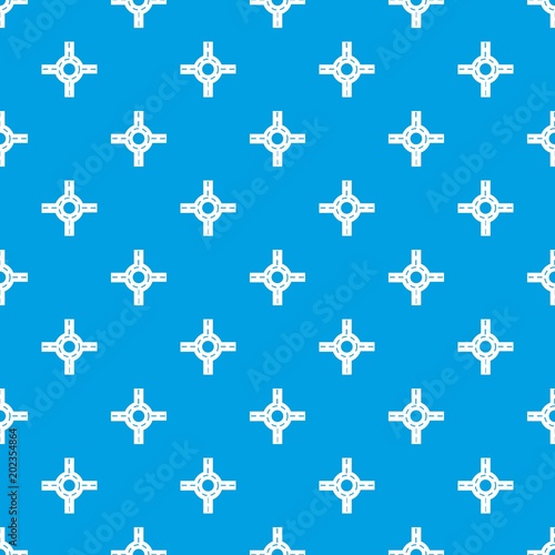 Circular intersectionpattern vector seamless blue repeat for any use