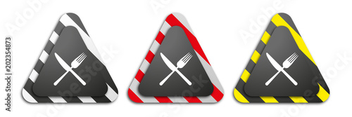 Warndreiecke - Gekreuztes Besteck