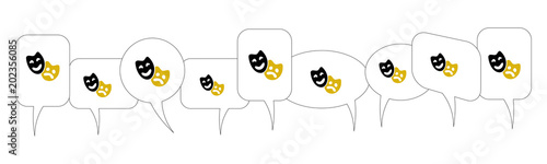Sprechblasen - Masken