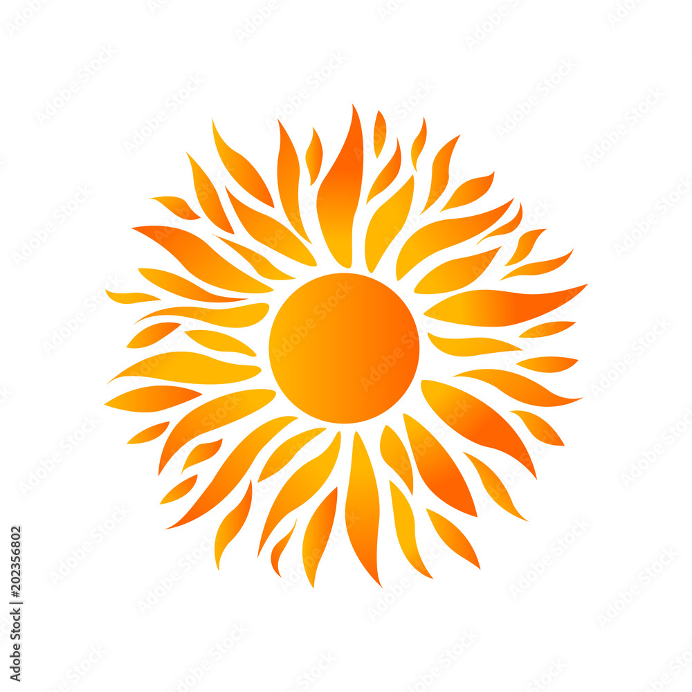 Vector Illustration. Summer yellow sun like frames. Sunshine background Vector Illustration. Summer yellow sun like frames. Sunshine background