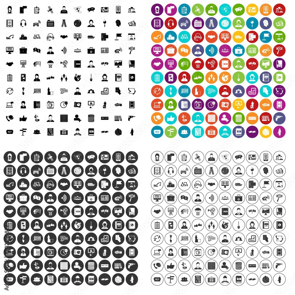 100 assistant icons set vector in 4 variant for any web design isolated on white 100 assistant icons set vector in 4 variant for any web design isolated on white