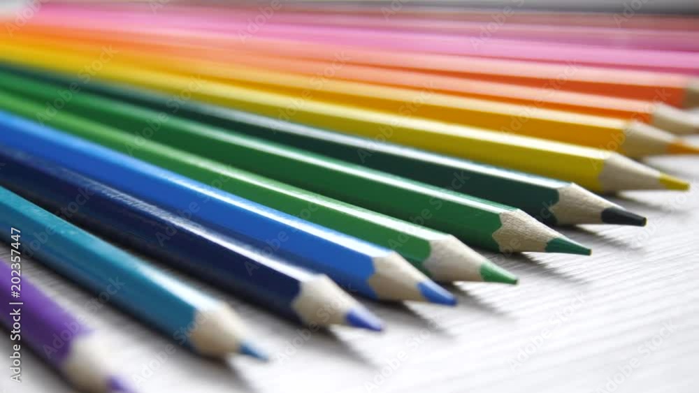 color pencils beautifully laid out on the table color pencils beautifully laid out on the table