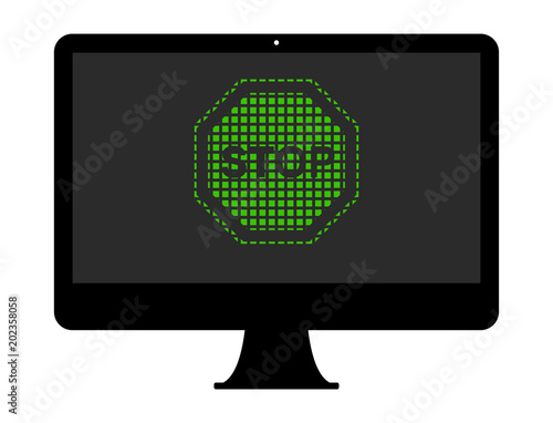 Pixel Icon PC - Stoppschild