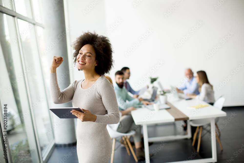 Multiethnic business team working at the same office Multiethnic business team working at the same office