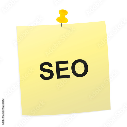 Notizzettel gelb - SEO