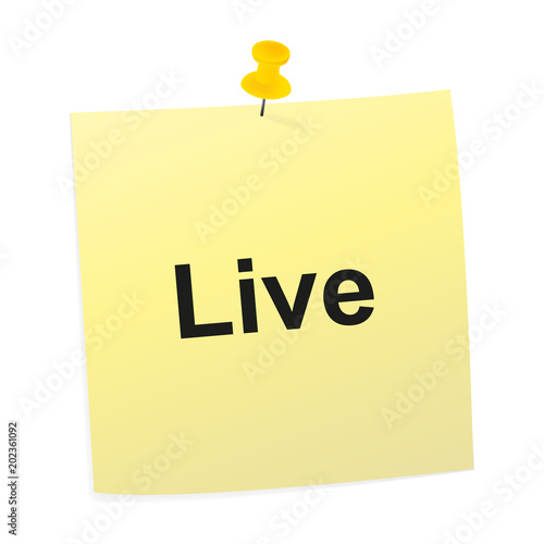 Notizzettel gelb - Live