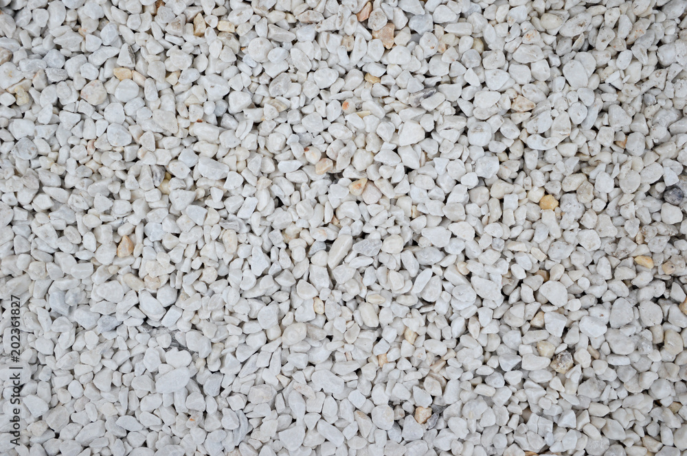 Texture of white gravel Texture of white gravel