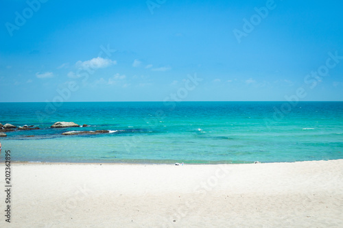 Sea White sand beach with blue sea Chaweng Beach  Koh Samui  Thailand