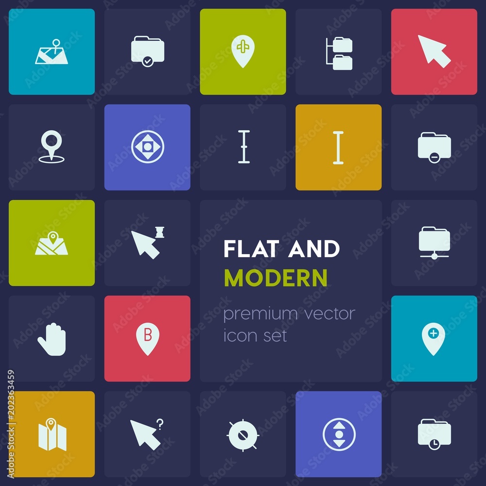 Modern Simple Set of location, folder, cursors Vector fill Icons. Contains such Icons as technology, pointer, information, folder, network and more on dark background. Fully Editable. Pixel Perfect Modern Simple Set of location, folder, cursors Vector fill Icons. Contains such Icons as technology, pointer, information, folder, network and more on dark background. Fully Editable. Pixel Perfect