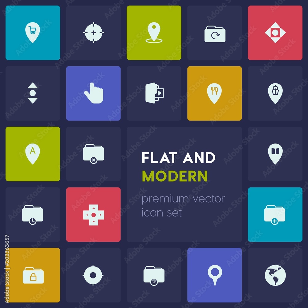 Modern Simple Set of location, folder, cursors Vector fill Icons. Contains such Icons as close, globe, arrow, lock, restaurant, document and more on dark background. Fully Editable. Pixel Perfect Modern Simple Set of location, folder, cursors Vector fill Icons. Contains such Icons as close, globe, arrow, lock, restaurant, document and more on dark background. Fully Editable. Pixel Perfect