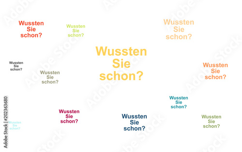Viele bunte Schriftzüge - Wussten Sie schon