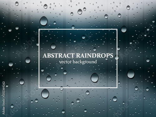 rain drops on window with b...