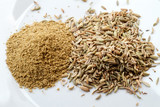Seeds and powder of the plant fennel