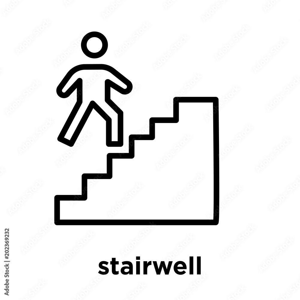 stairwell icon isolated on white background stairwell icon isolated on white background