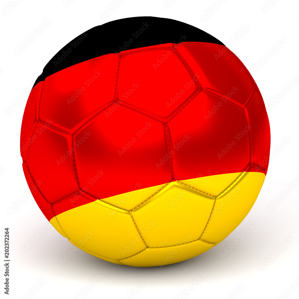 Soccer Ball With German Flag 3D Render Soccer Ball With German Flag 3D Render