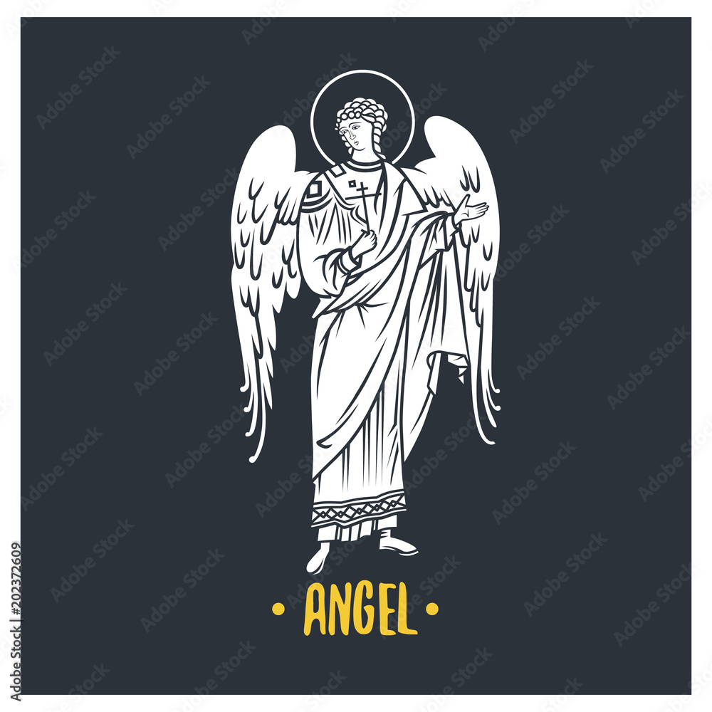 Fotografie Angel god, illustration.