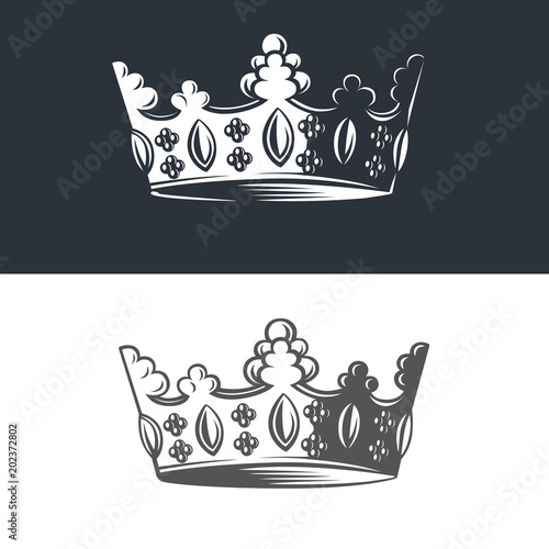Vector image of heraldic crown. Fototapeta