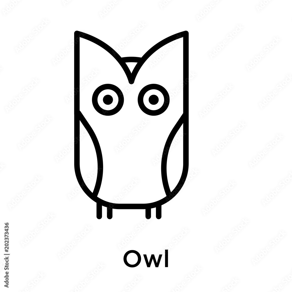 Owl icon isolated on white background Owl icon isolated on white background