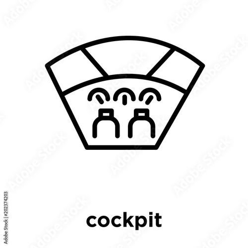cockpit icon isolated on white background